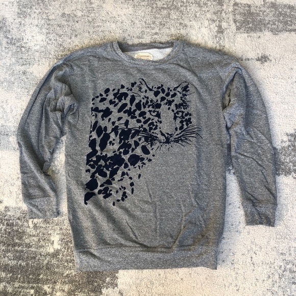 💥SALE! Current/Elliott Leopard Sweatshirt, sz2 - Picture 1 of 5